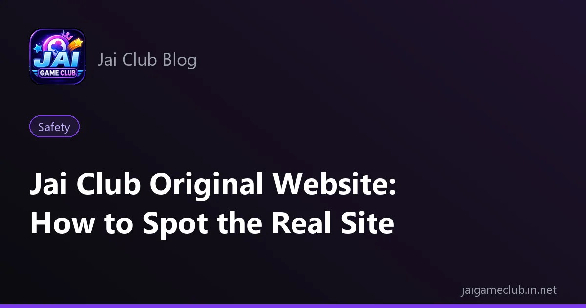 Jai Club original website — how to spot the real site